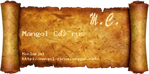 Mangol Círus névjegykártya